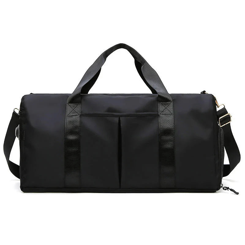 Waterproof fitness sports travel duffel bag with spacious compartments and durable design for men and women