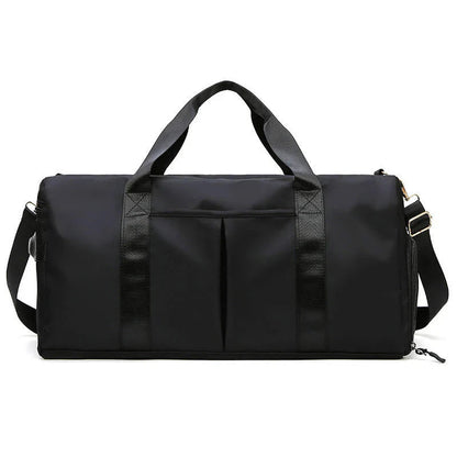 Waterproof fitness sports travel duffel bag with spacious compartments and durable design for men and women