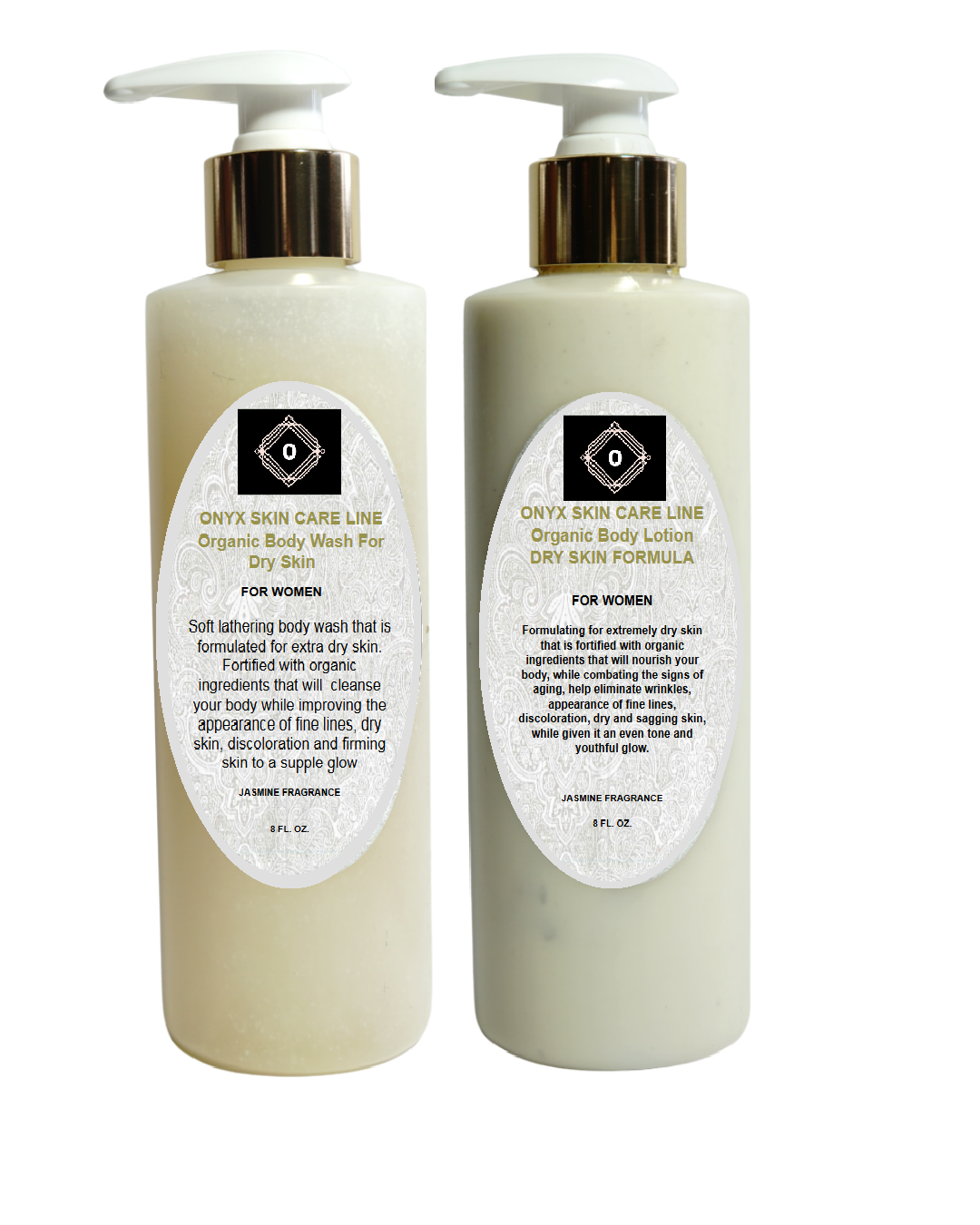 DUO Body Care System for dry skin with moisturizing wash and lotion for women