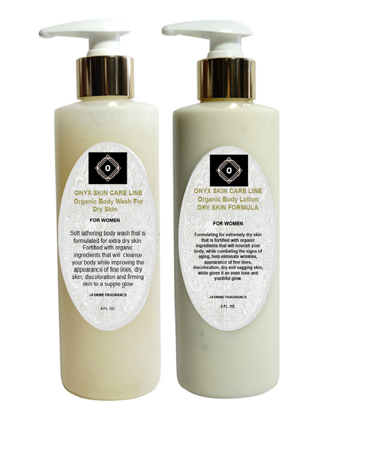 DUO Body Care System for dry skin with moisturizing wash and lotion for women