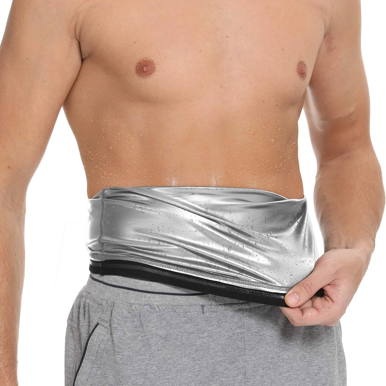 Men’s Sauna Waist Trimmer Belt boosting sweat and fat burn for a slimmer waist