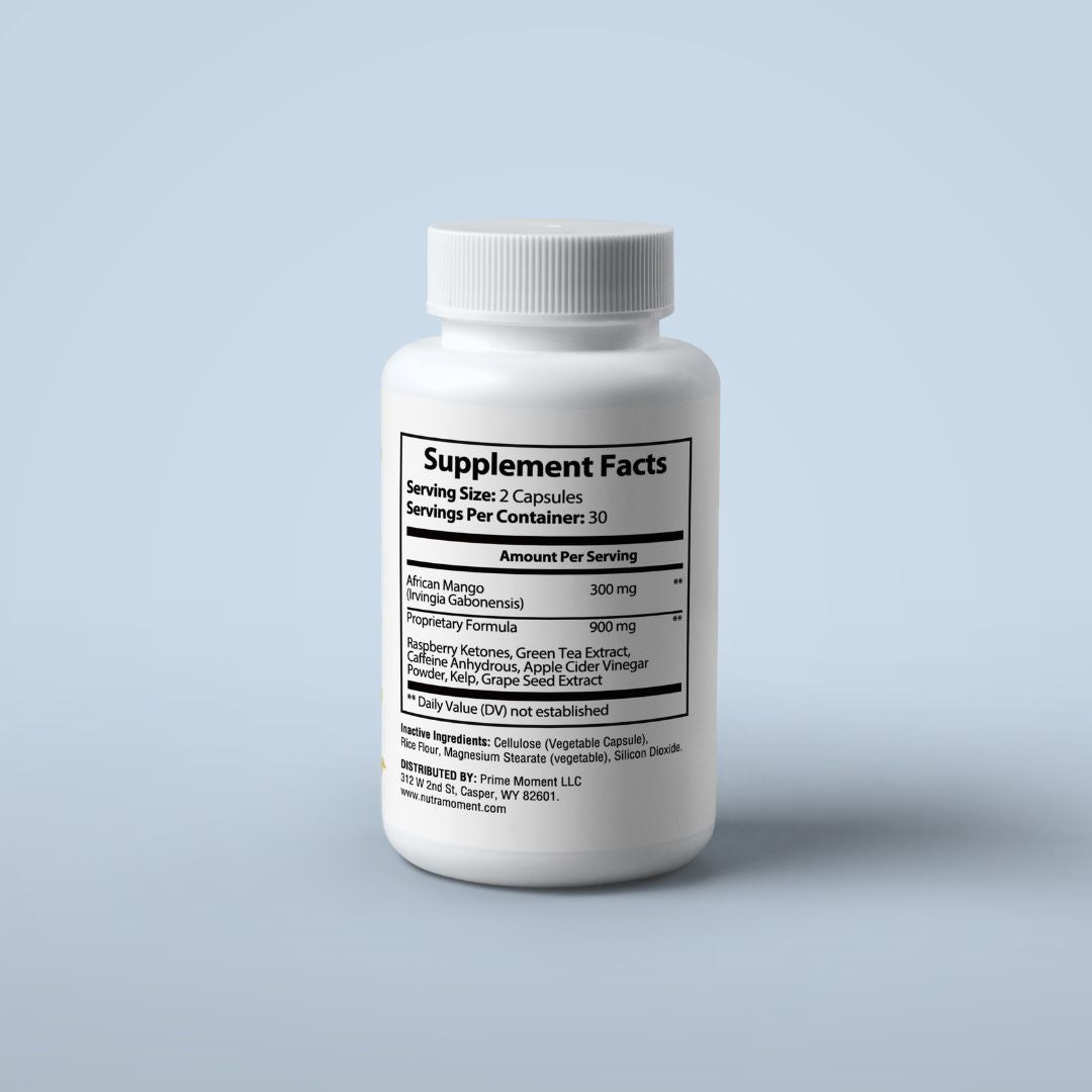 African Mango Ultra vegan supplement with pure African mango seed and green tea extract for metabolism and weight management