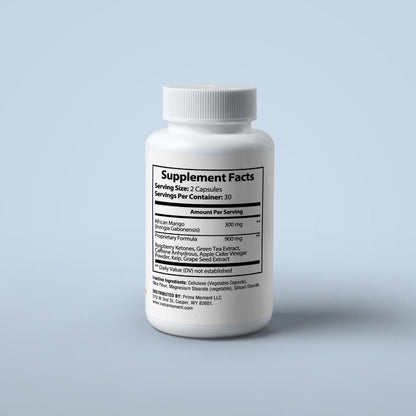 African Mango Ultra vegan supplement with pure African mango seed and green tea extract for metabolism and weight management