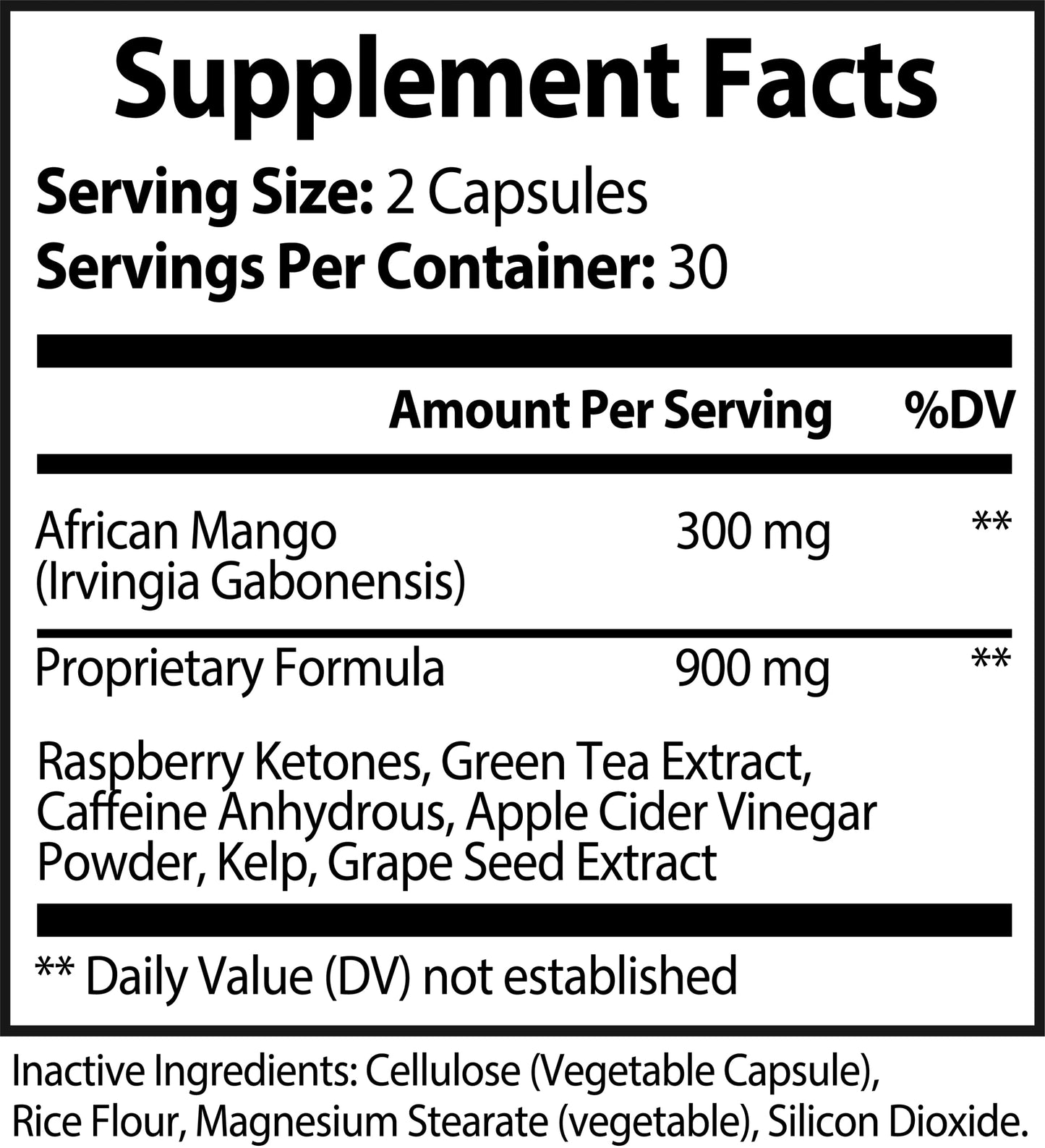 African Mango Ultra supplement bottle with African mango and green tea extracts for metabolism and weight management