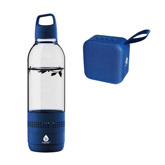 Pursonic Wireless Hydration & Sound Bundle with 2-in-1 water bottle speaker and 360° portable wireless speaker