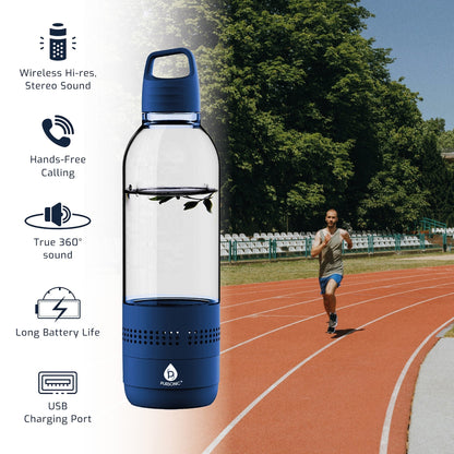 Pursonic 2-in-1 water bottle with built-in wireless Bluetooth speaker for hydration and music on the go