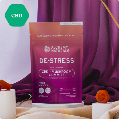 CBD gummies for stress with full spectrum CBD and reishi mushroom to help relax and unwind