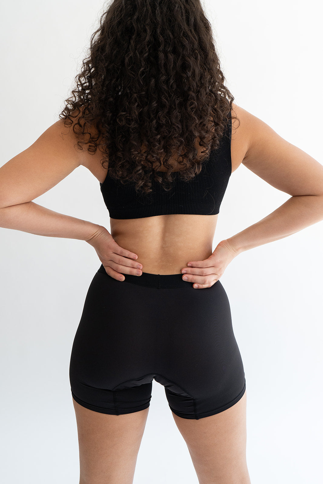 The Boxer Brief mid-rise recycled nylon period underwear with extended gusset and soft waistband