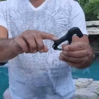 hoo(key) Flip-Over Cover protecting device with thumb lever and pivot keyring hole