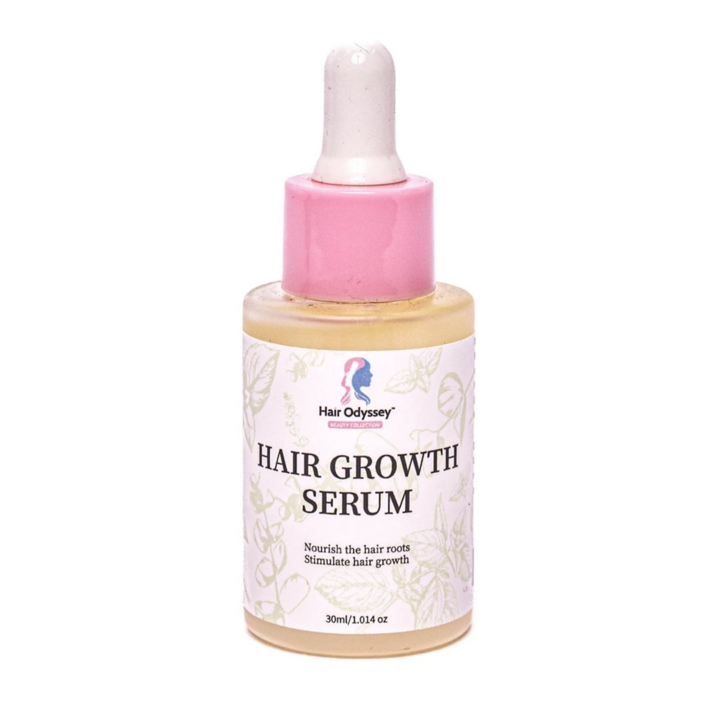 Hair Growth Serum bottle with natural ingredients for nourishing and stimulating hair roots