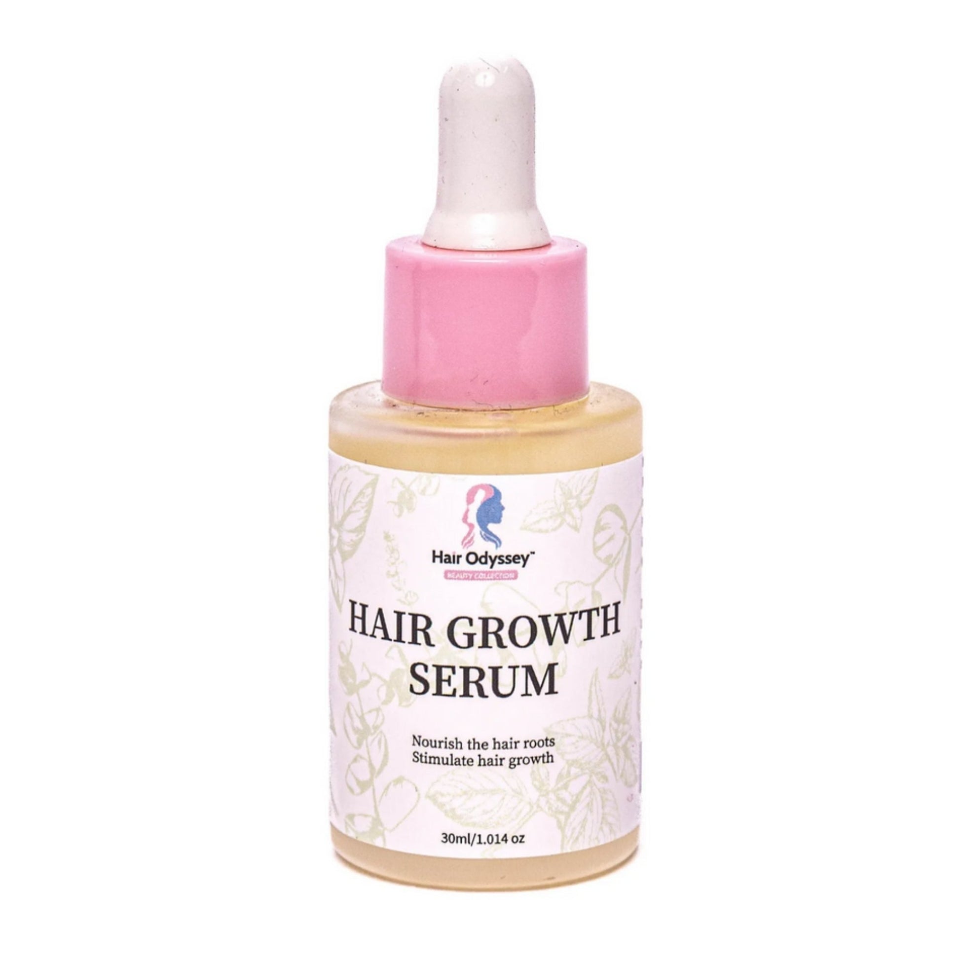 Hair Growth Serum bottle with natural ingredients for nourishing and stimulating hair roots