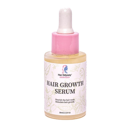 Hair Growth Serum bottle with natural ingredients for nourishing and stimulating hair roots