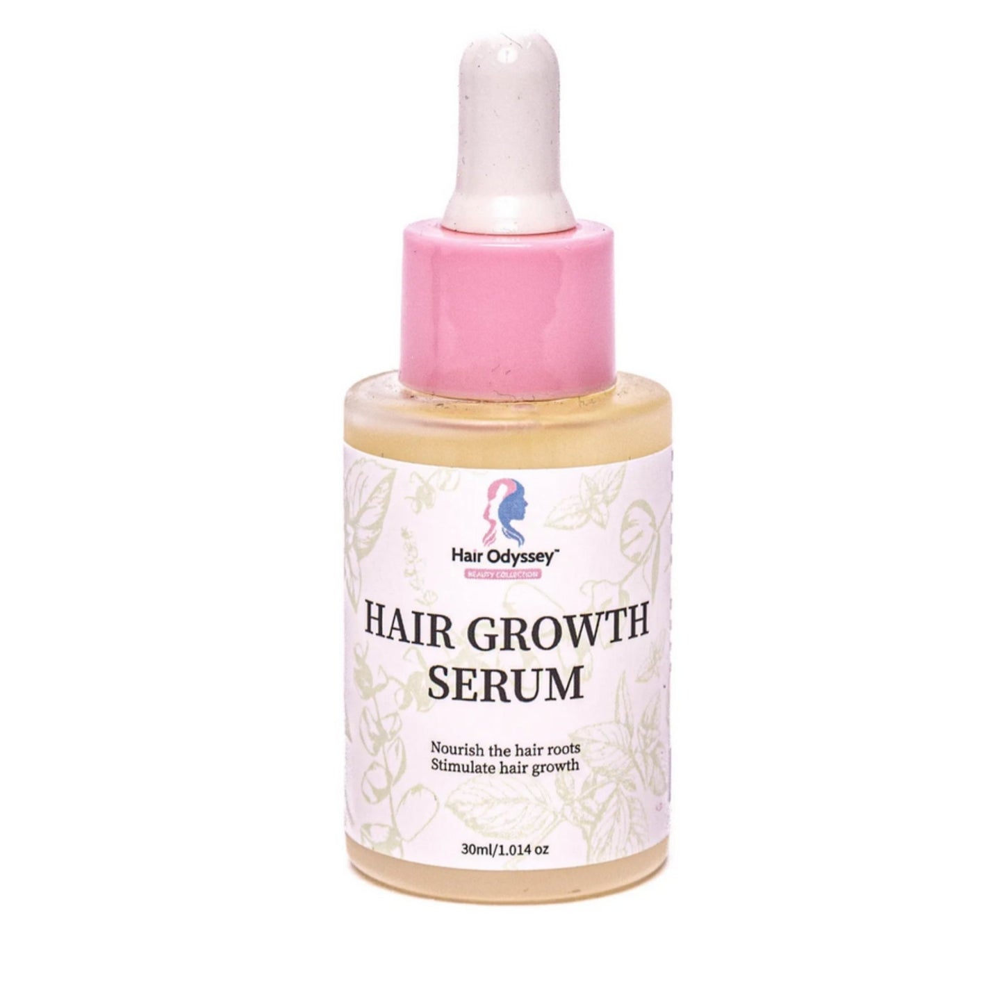 Hair Growth Serum bottle with natural oils for nourishing and stimulating hair roots