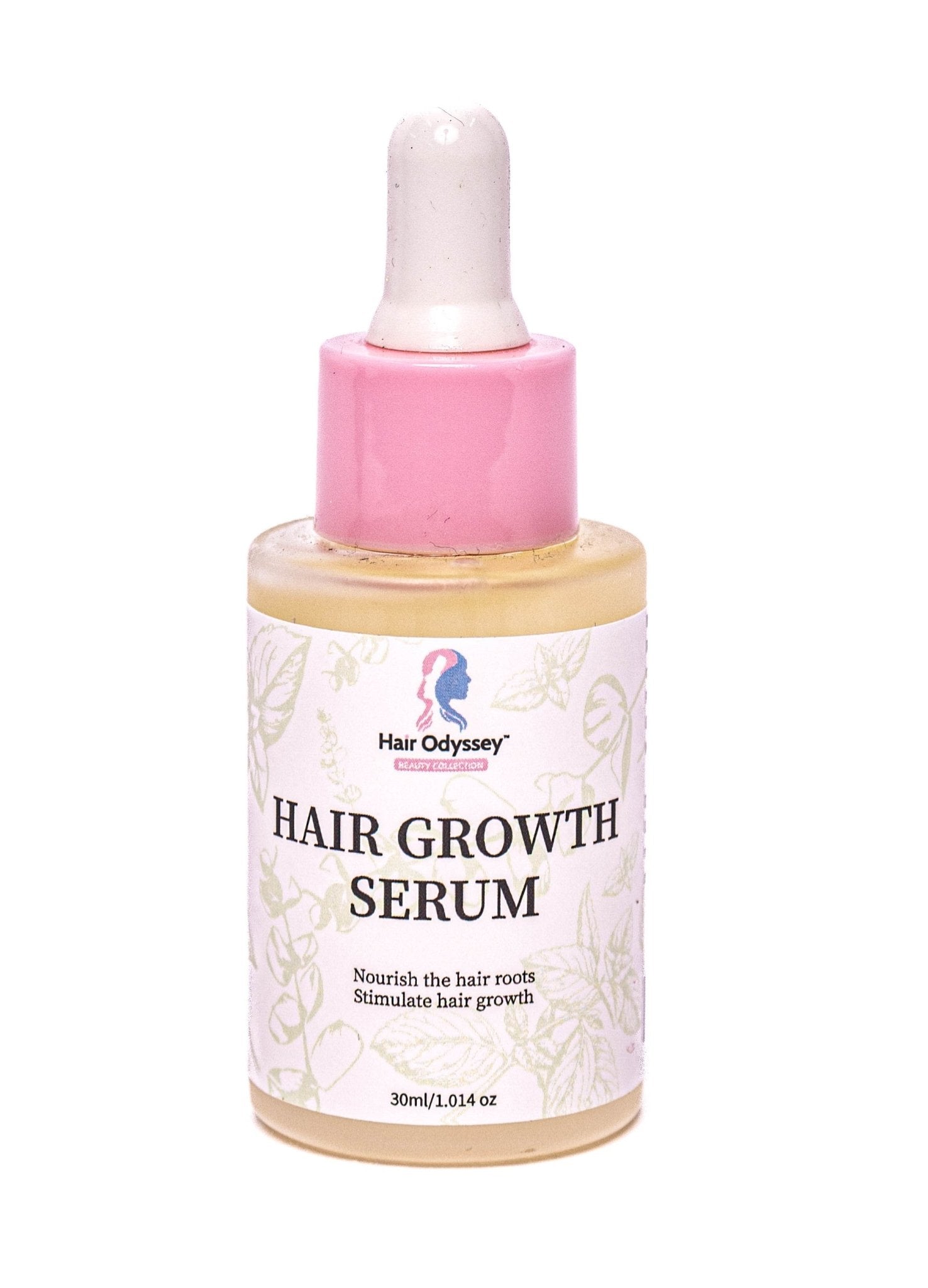 Hair Growth Serum bottle with natural oils for nourishing and stimulating hair roots