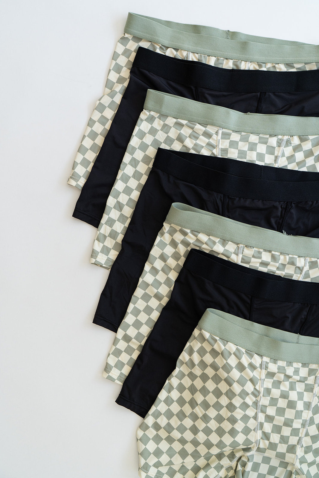 The Favorite Bundle seven pairs of mid-rise recycled nylon boxer briefs for period comfort and sustainability