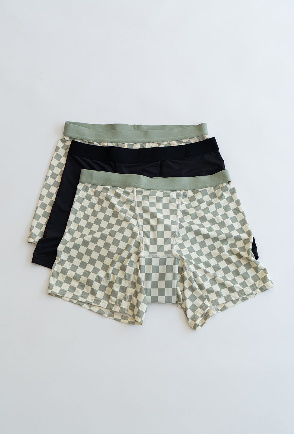 The Intro Bundle period underwear set featuring 3 pairs of mid-rise boxer briefs for regular or light flow days