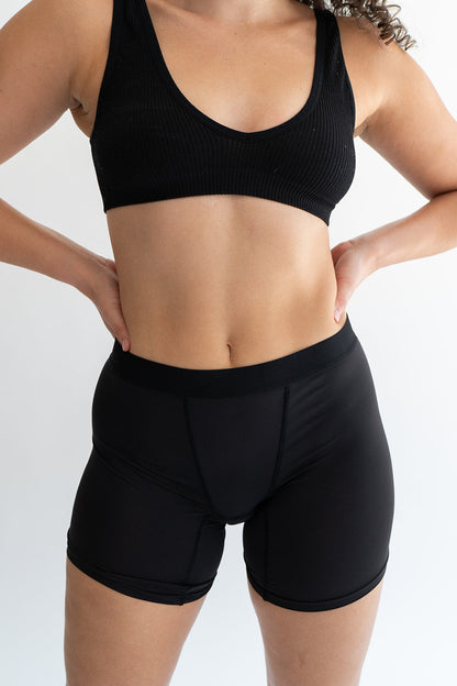 The Starter Bundle with 5 pairs of comfy, absorbent Boxer Brief period underwear made from recycled nylon