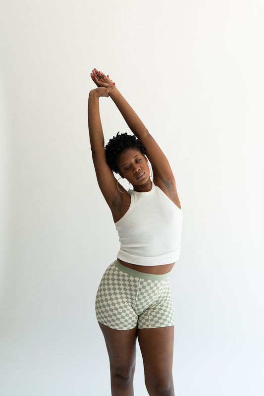 The Intro Bundle featuring 3 pairs of comfy, mid-rise boxer brief period underwear made from soft recycled nylon