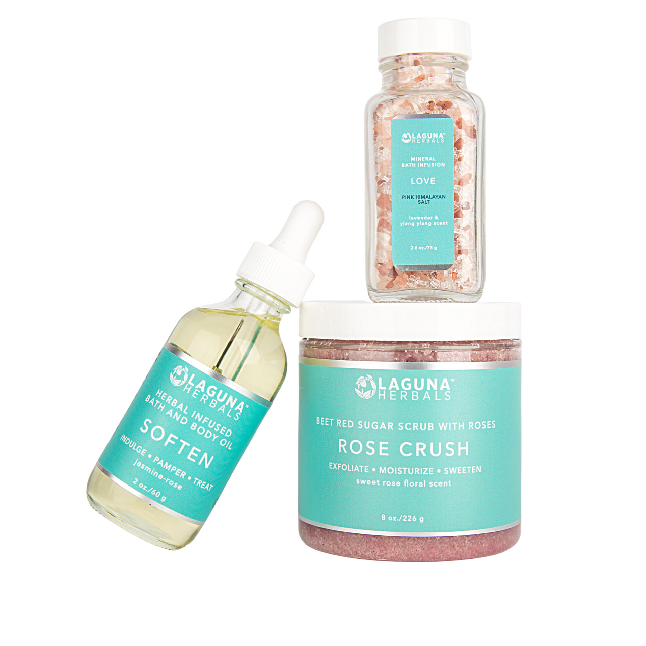 Relaxing spa scene with pink Himalayan salt and rose body scrub for ultimate self-care