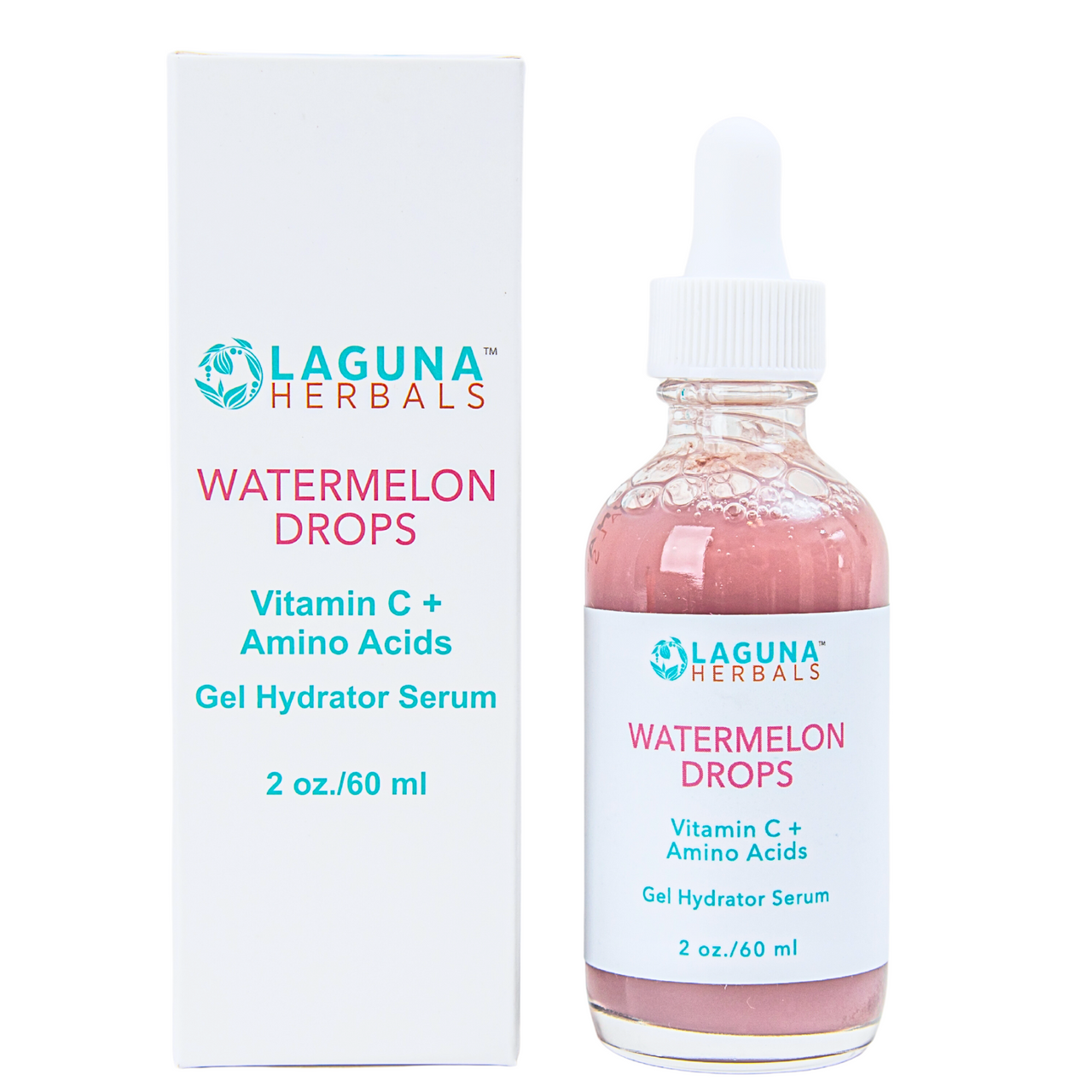 Watermelon Drops Gel hyaluronic acid serum with lightweight pink gel and tropical watermelon scent