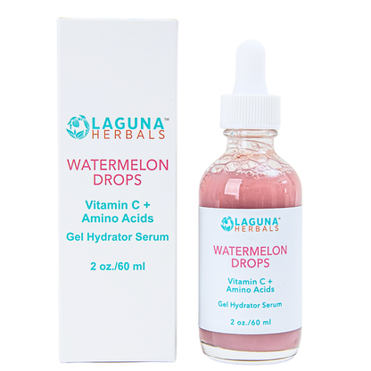 Watermelon Drops Gel hyaluronic acid serum with lightweight pink gel and tropical watermelon scent