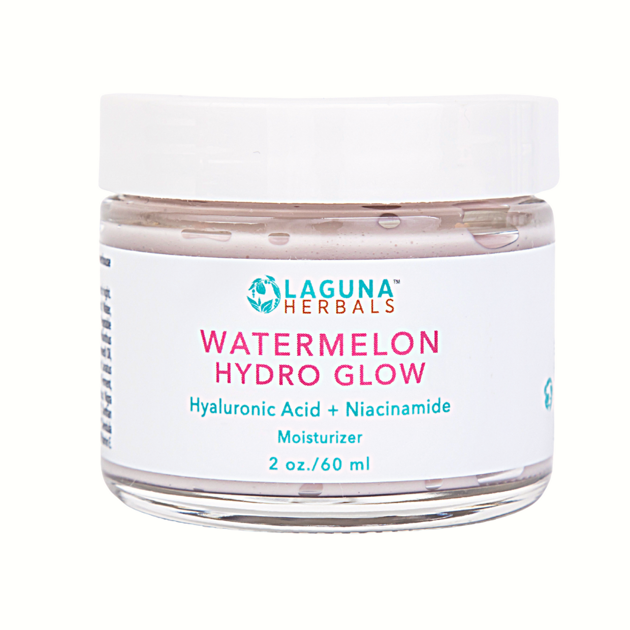 Watermelon Hydro Glow moisturizing cream jar with tropical pink creamy texture and natural fruit ingredients