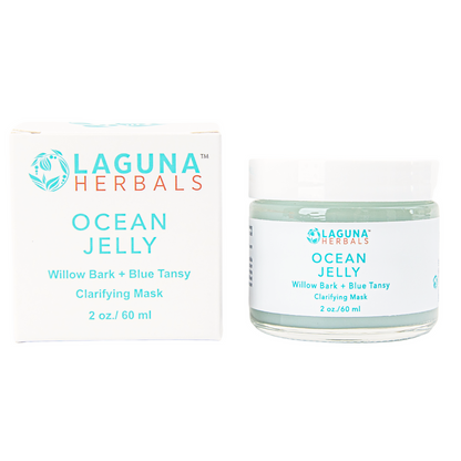 Blue Ocean Jelly Mask with hydrating sea kelp and soothing botanicals for glowing skin